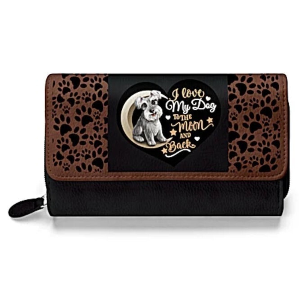 Bradford Exchange 'I Love My Dog To The Moon and Back' Wallet - Schnauzer